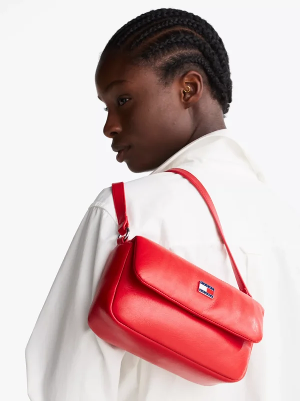 Tommy Hilfiger Crossbody-Tasche mit gepolsterter Klappe RED HOT Cheap