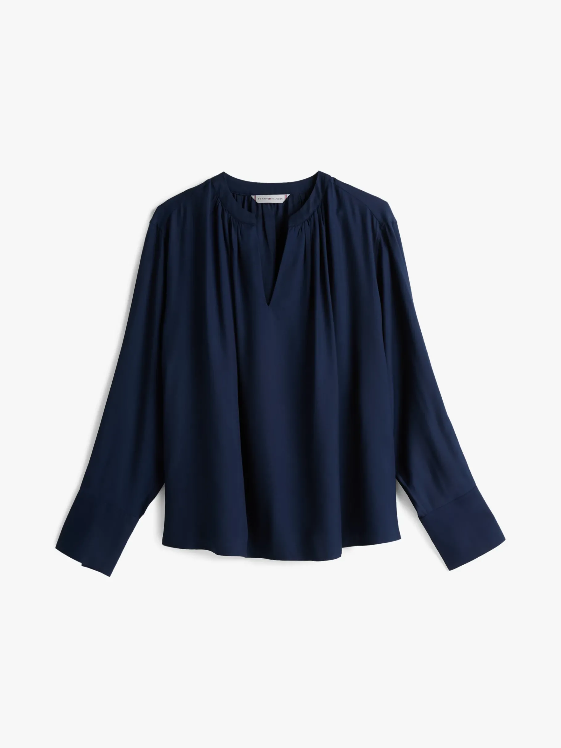 Tommy Hilfiger Curve geraffte Relaxed Fit Bluse DARK NIGHT NAVY Clearance