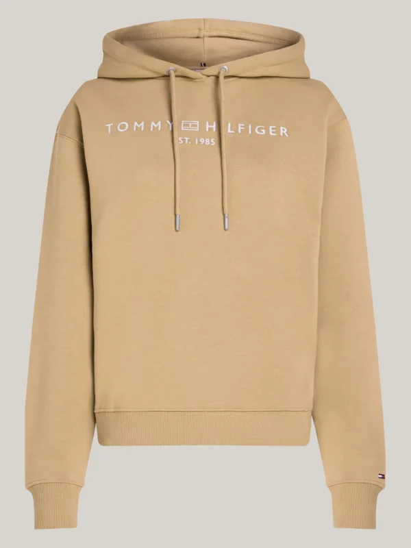 Tommy Hilfiger Curve Hoodie mit aufgesticktem Logo CLASSIC KHAKI Flash Sale