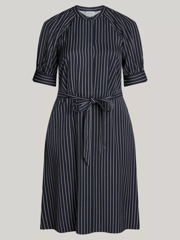 Tommy Hilfiger Curve Midi-Hemdkleid mit Seil-Streifen ROPE STP/ DESERT SKY Best Sale