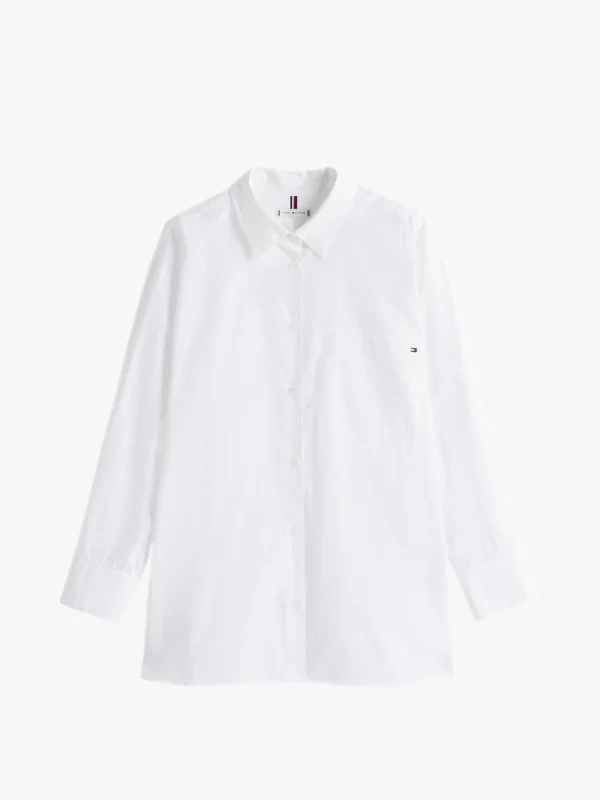 Tommy Hilfiger Curve Oversized Fit Popeline-Hemd TH OPTIC WHITE Clearance