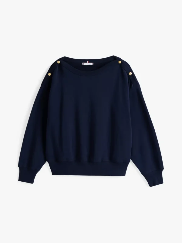 Tommy Hilfiger Curve Sweatshirt mit U-Boot-Ausschnitt DARK NIGHT NAVY Sale