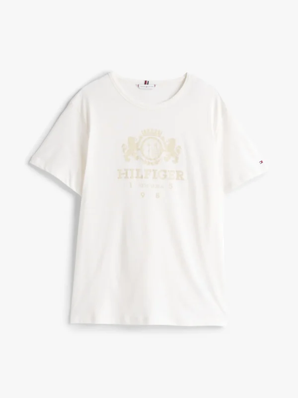 Tommy Hilfiger Curve T-Shirt mit Kontrast-Besatz ANCIENT WHITE Shop