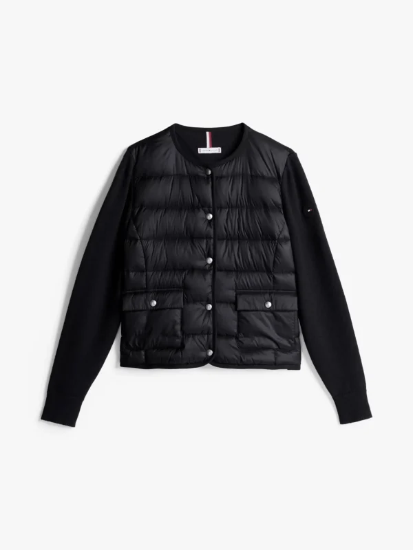 Tommy Hilfiger Daunengefüllte Kontrast-Steppjacke BLACK Sale