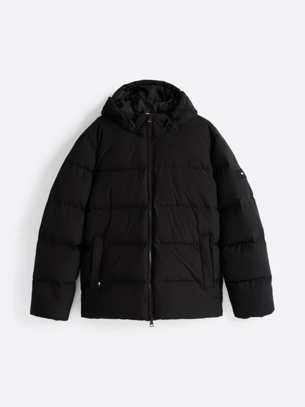 Tommy Hilfiger Daunengefüllte Puffer-Jacke mit Kapuze BLACK Shop