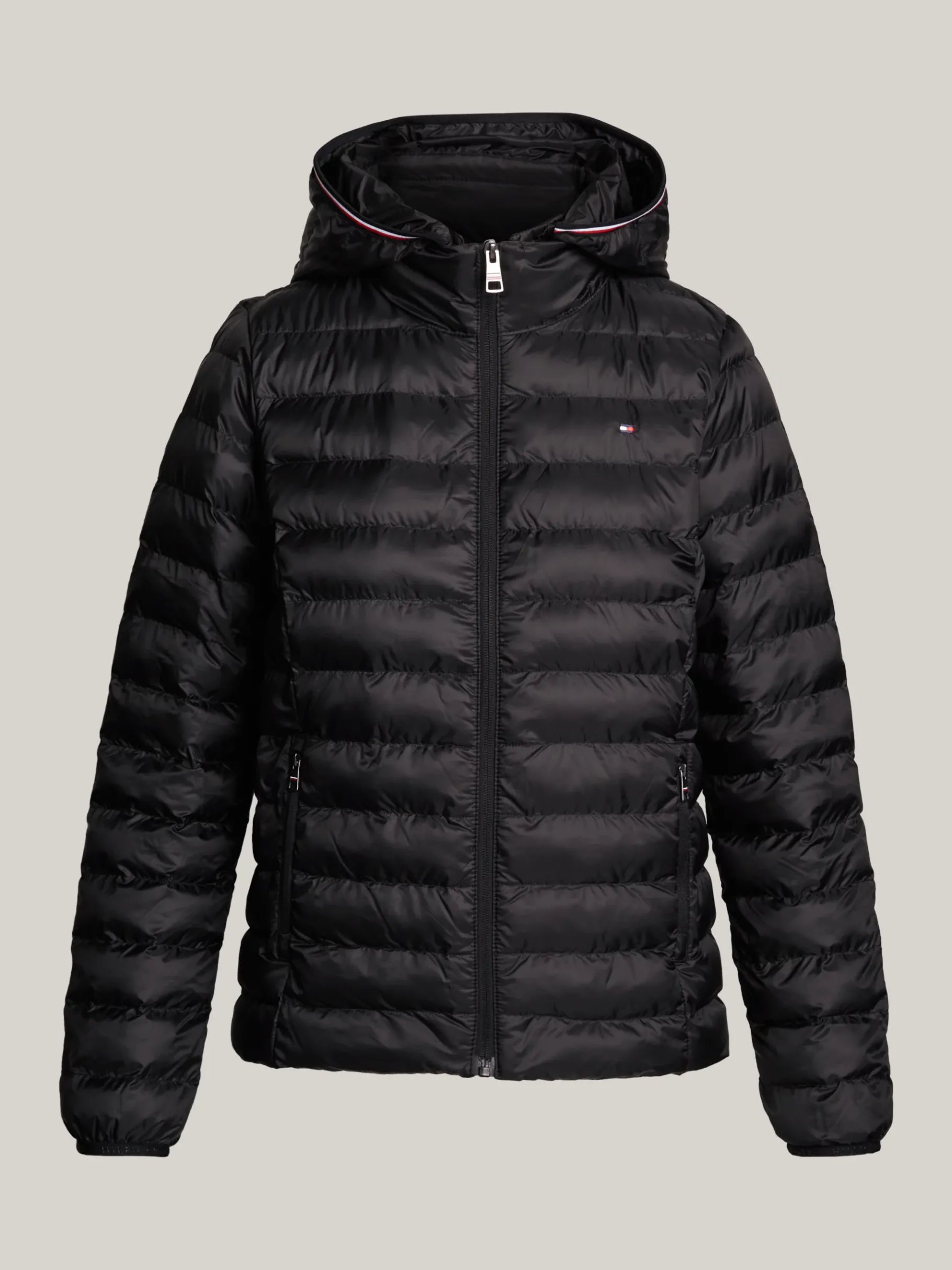 Tommy Hilfiger Daunenjacke mit Kapuze und Reißverschluss BLACK Discount