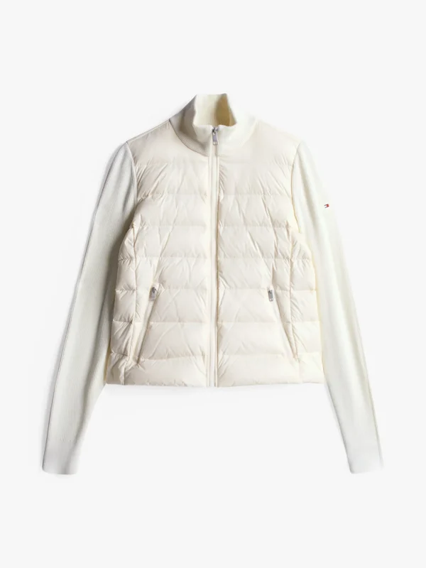 Tommy Hilfiger Daunenjacke mit Kontrast-Ärmeln IVORY PETAL Fashion