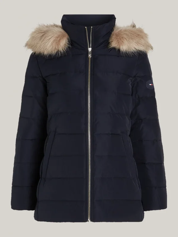 Tommy Hilfiger Daunenjacke mit Kunstpelz-Kapuze DESERT SKY Hot