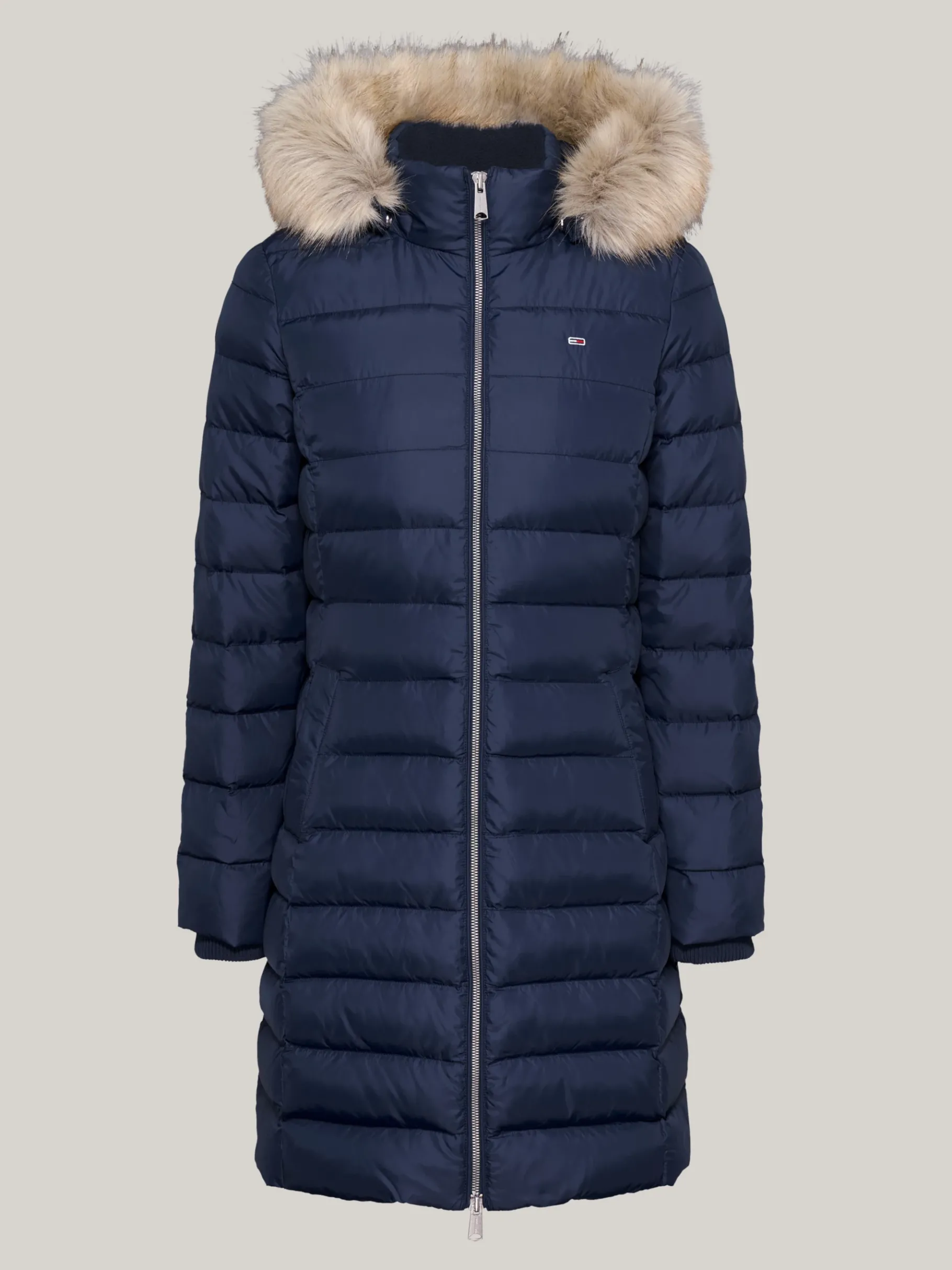 Tommy Hilfiger Daunenmantel mit Kapuze und Kunstpelz DARK NIGHT NAVY Hot