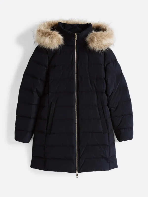 Tommy Hilfiger Daunenmantel mit Kapuze und Kunstpelz-Besatz DESERT SKY Shop
