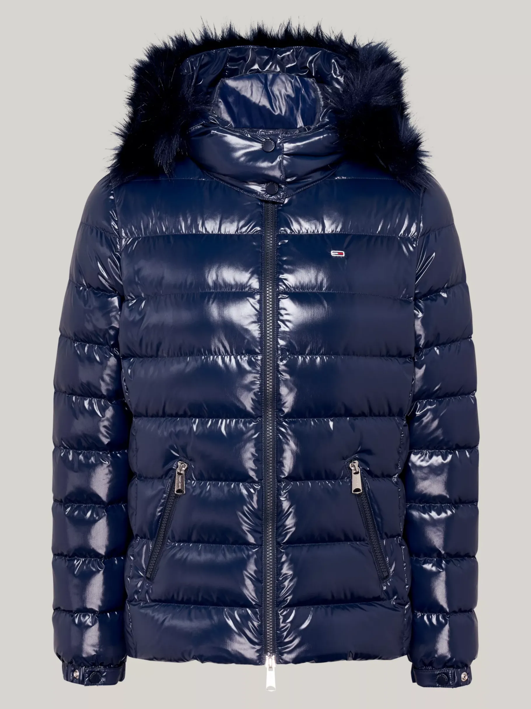 Tommy Hilfiger Daunen-Puffer-Jacke mit Kunstpelz und Kapuze DARK NIGHT NAVY Flash Sale