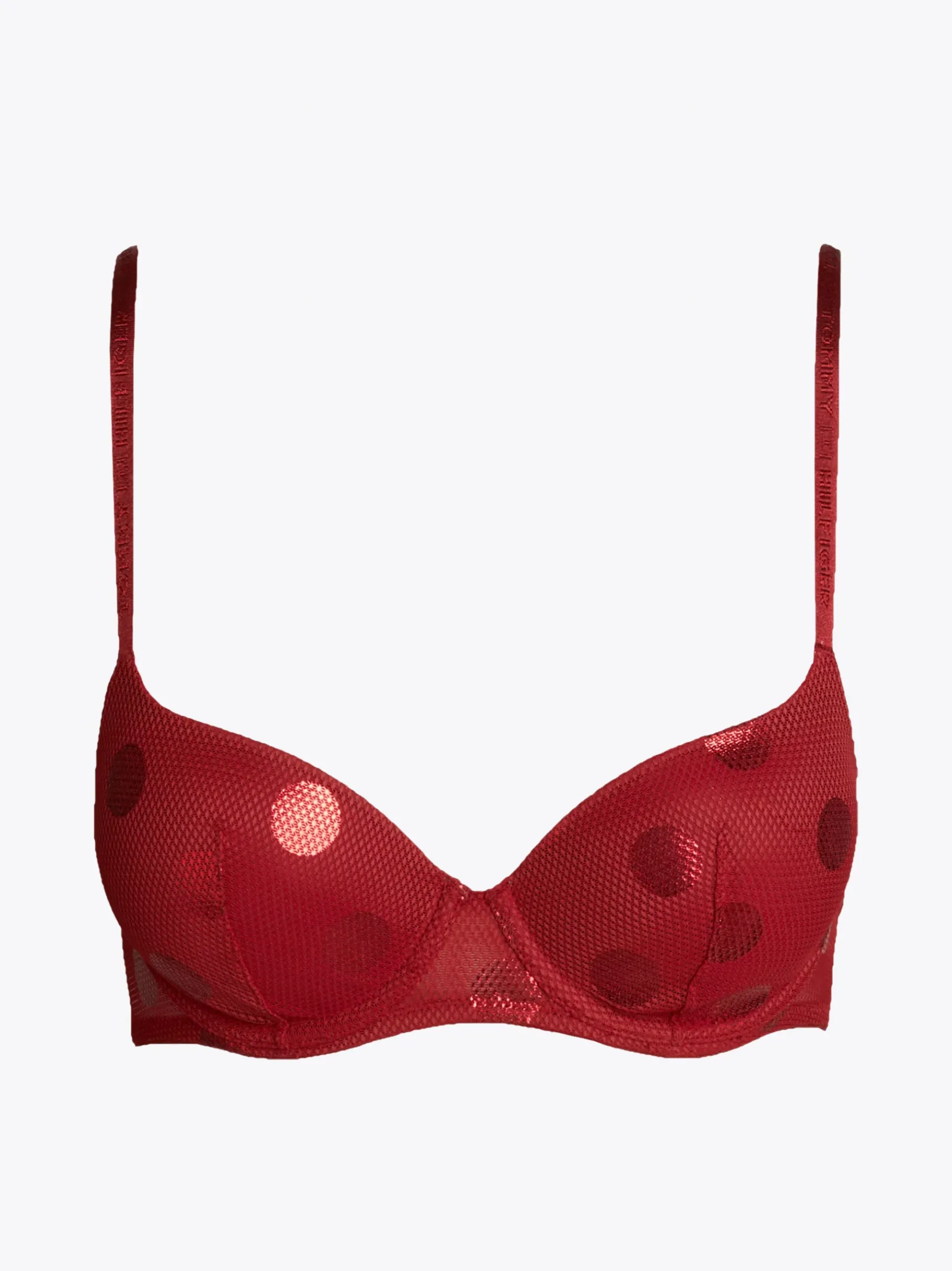 Tommy Hilfiger Demi-Cup-BH aus Mesh mit Sternprint REGATTA RED Cheap