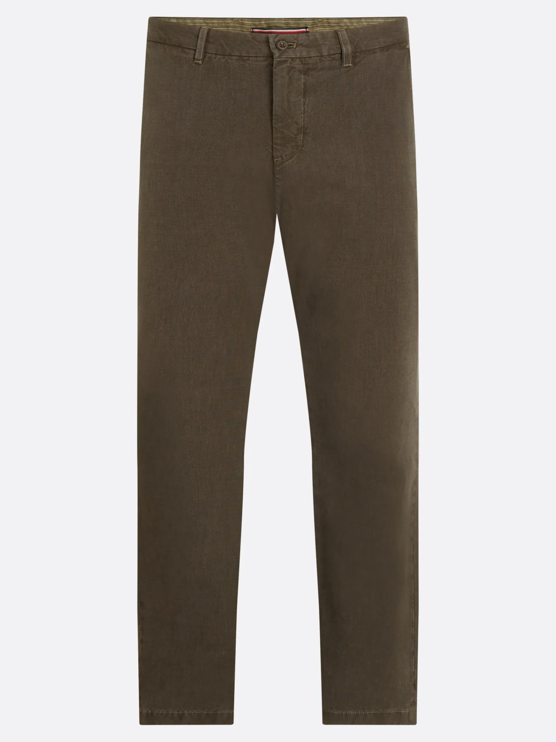 Tommy Hilfiger Denton Straight Fit Chinos in Stückfärbung ARMY GREEN Best Sale