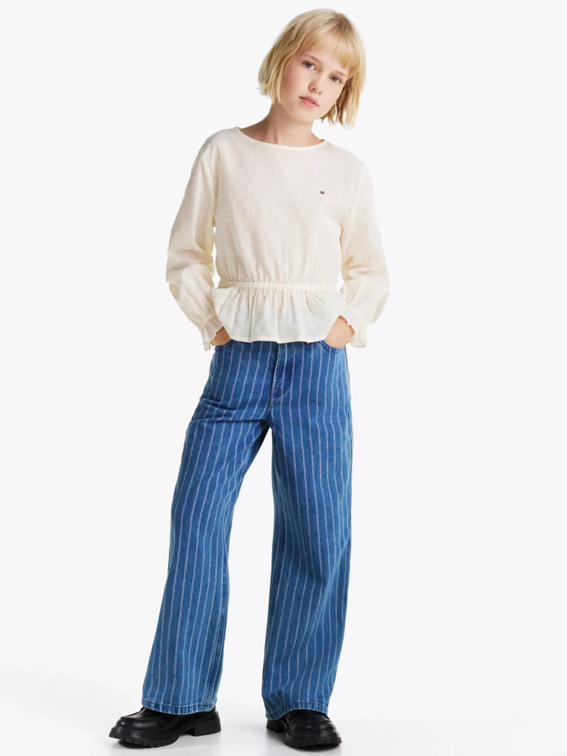 Tommy Hilfiger Dobby-Bluse mit Rüschen CALICO Hot