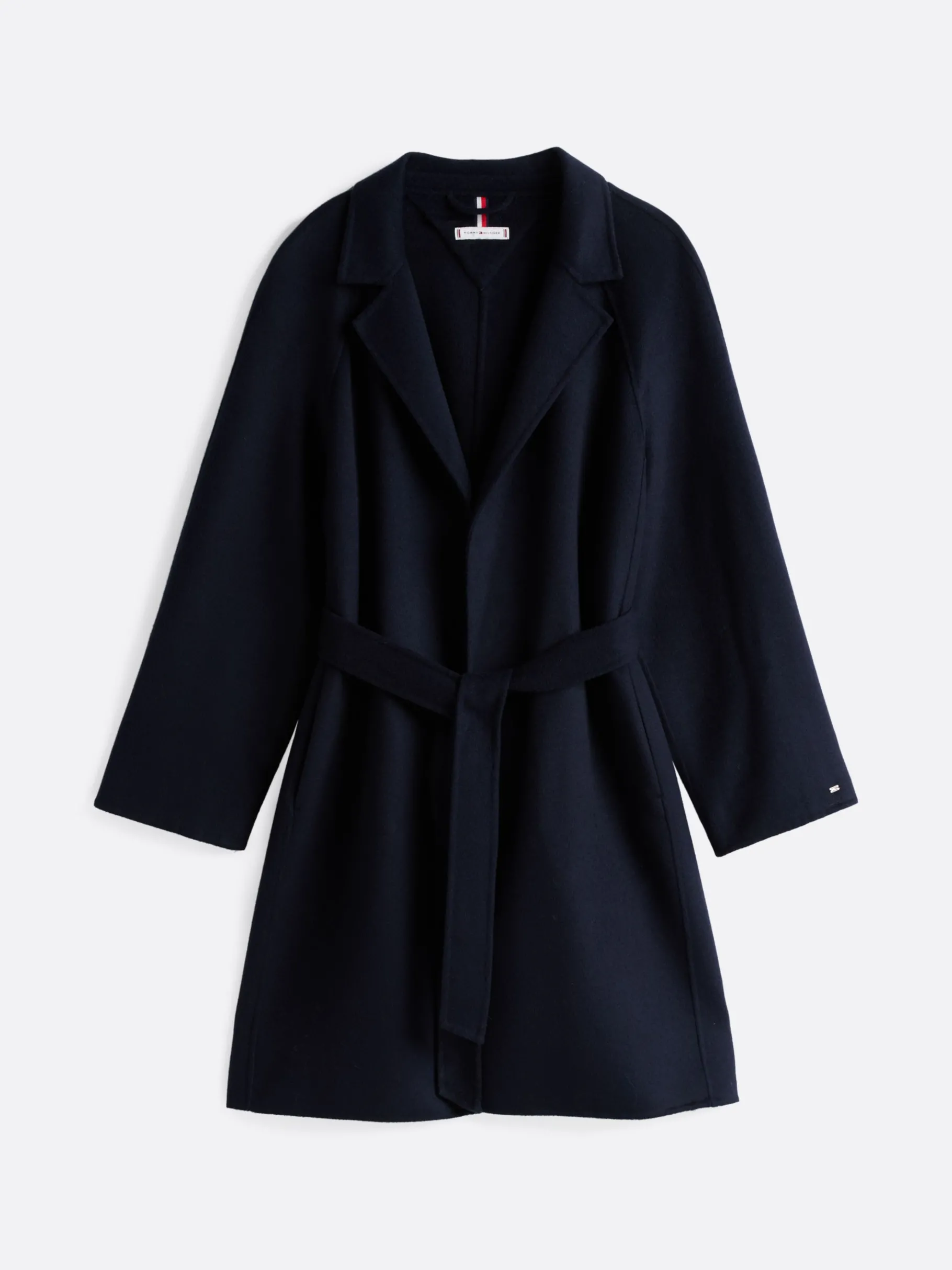 Tommy Hilfiger Double Face-Mantel mit Gürtel und Logo DESERT SKY Cheap