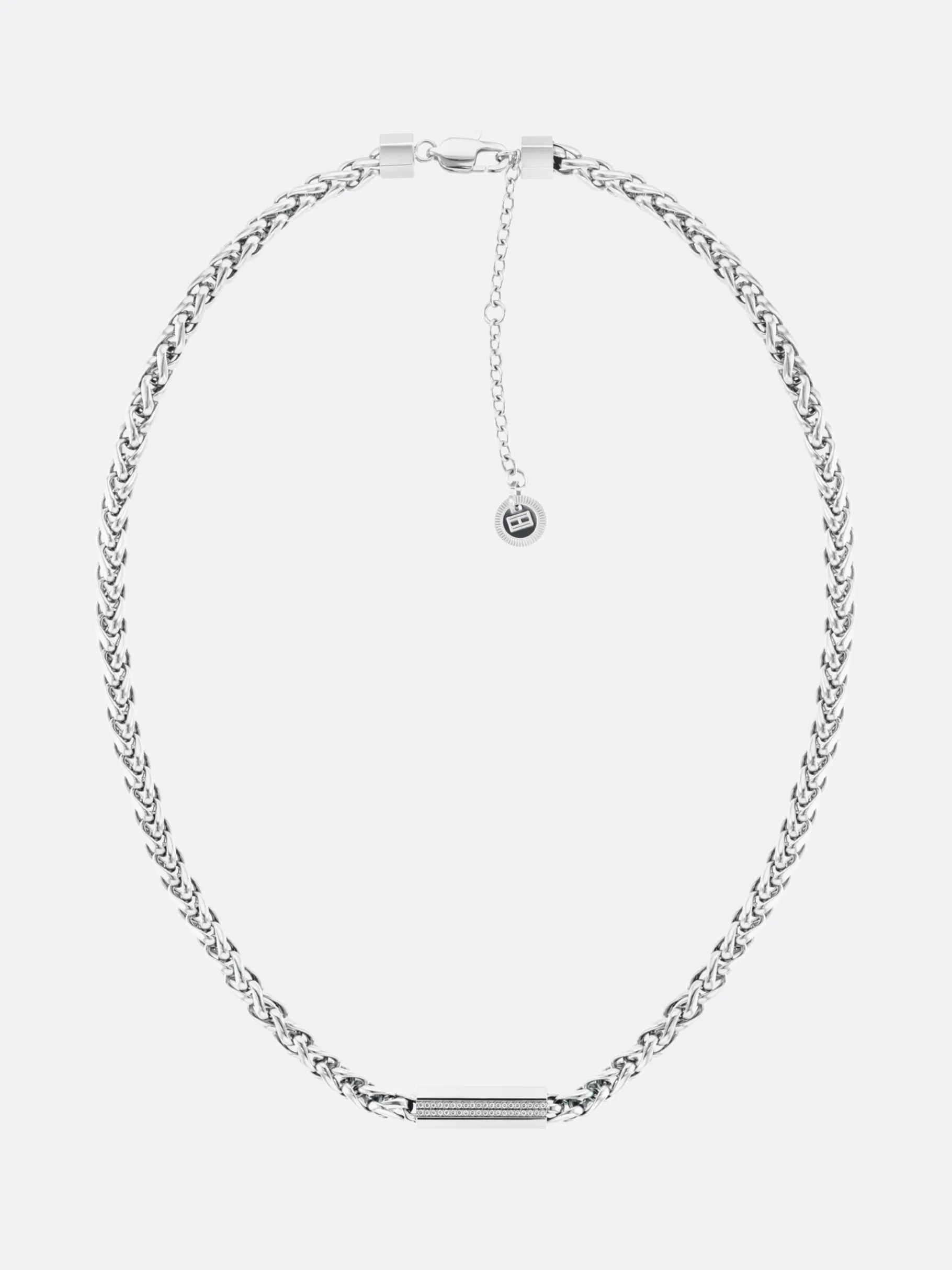 Tommy Hilfiger Edelstahl-Halskette mit Kristall-Anhänger SILVER Fashion