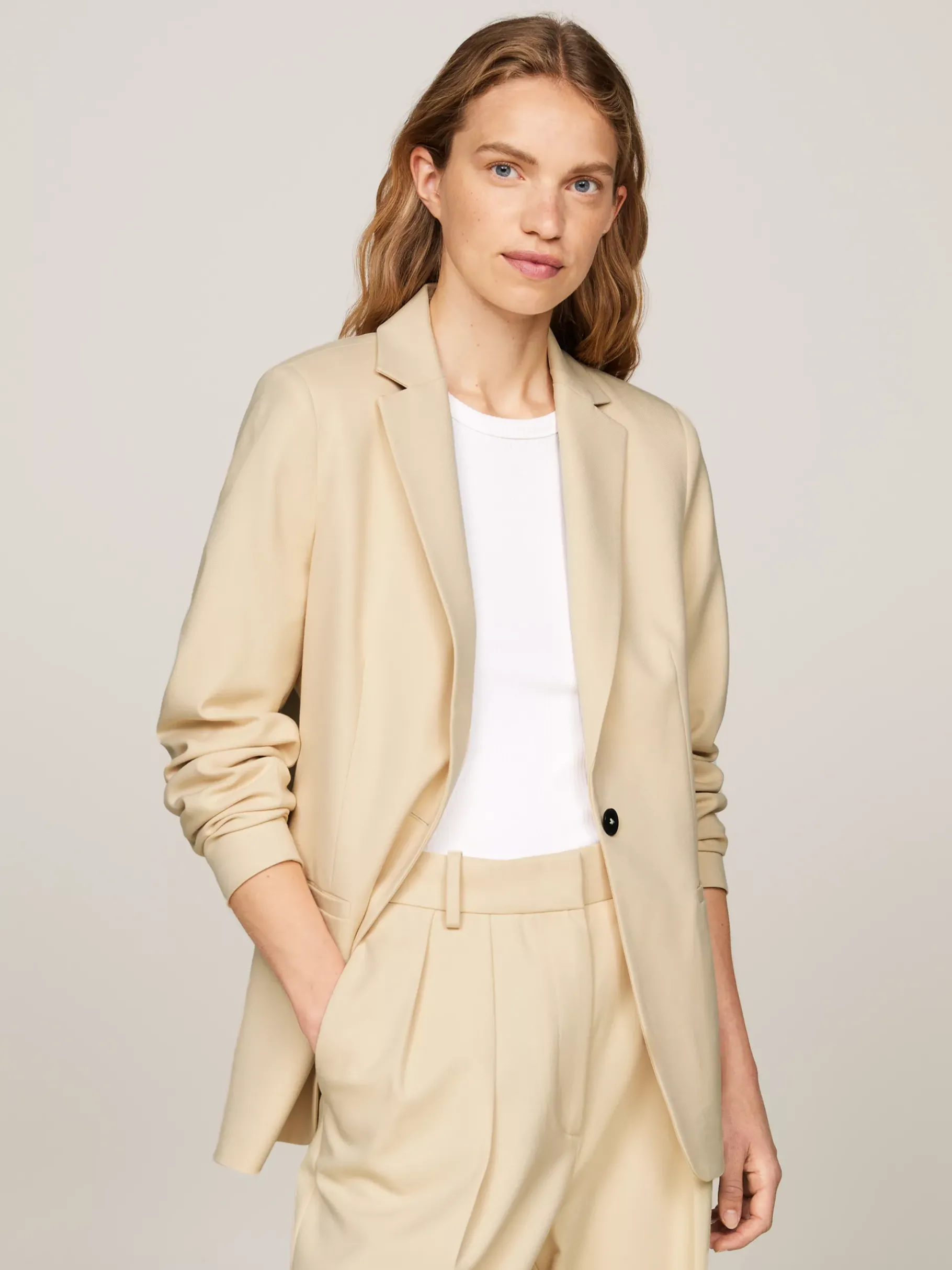 Tommy Hilfiger Einreihiger Blazer COUNTRY IVORY Fashion