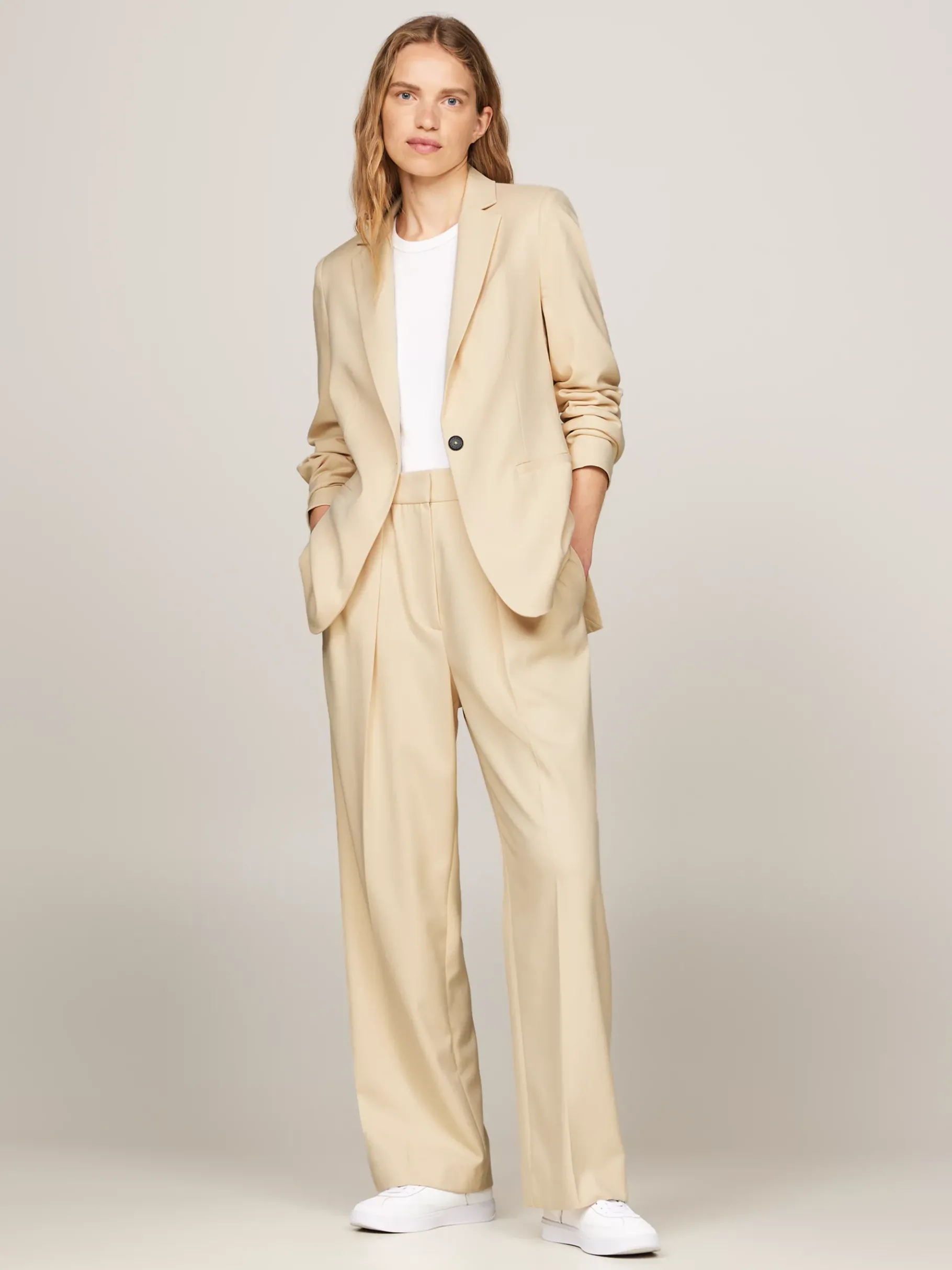 Tommy Hilfiger Einreihiger Blazer COUNTRY IVORY Fashion