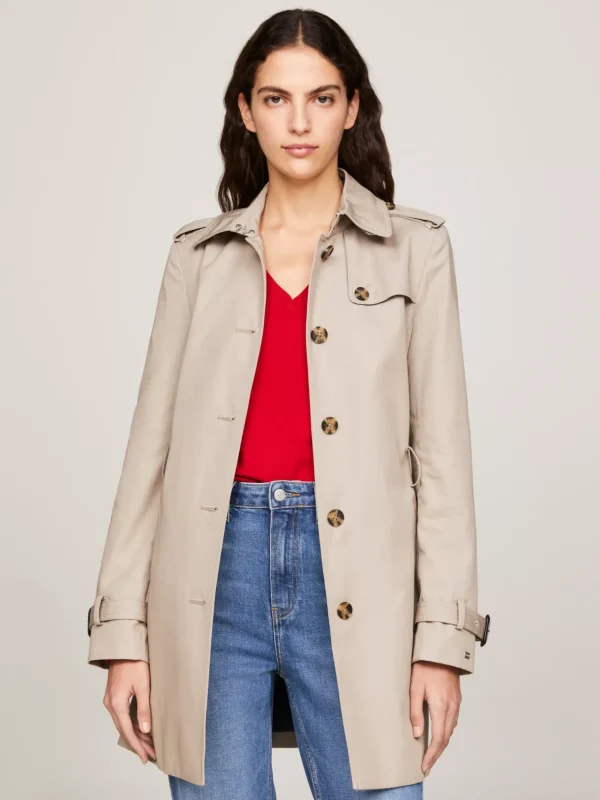 Tommy Hilfiger Einreihiger Trenchcoat MEDIUM TAUPE Clearance