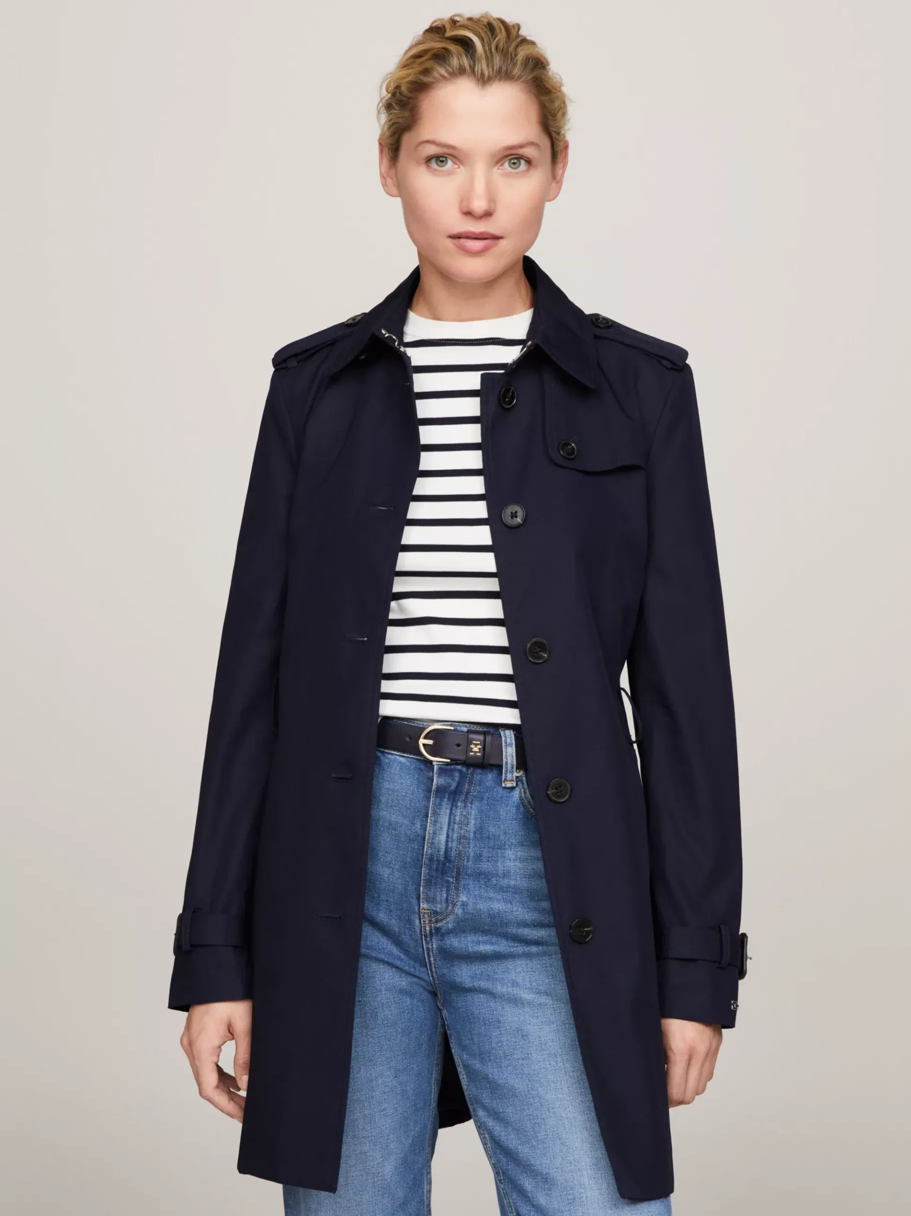 Tommy Hilfiger Einreihiger Trenchcoat MIDNIGHT Best Sale