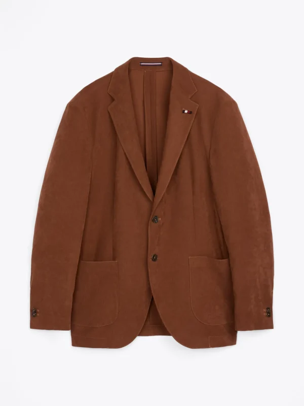 Tommy Hilfiger Einreihiges Sakko mit aufgesetzten Taschen BROWN Hot