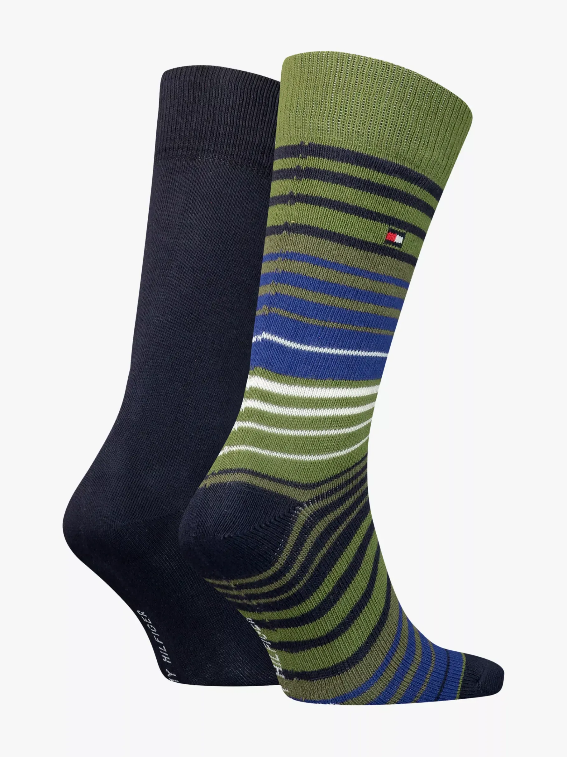 Tommy Hilfiger 2er-Pack Classics gestreifte Socken DARK GREEN COMBO Flash Sale