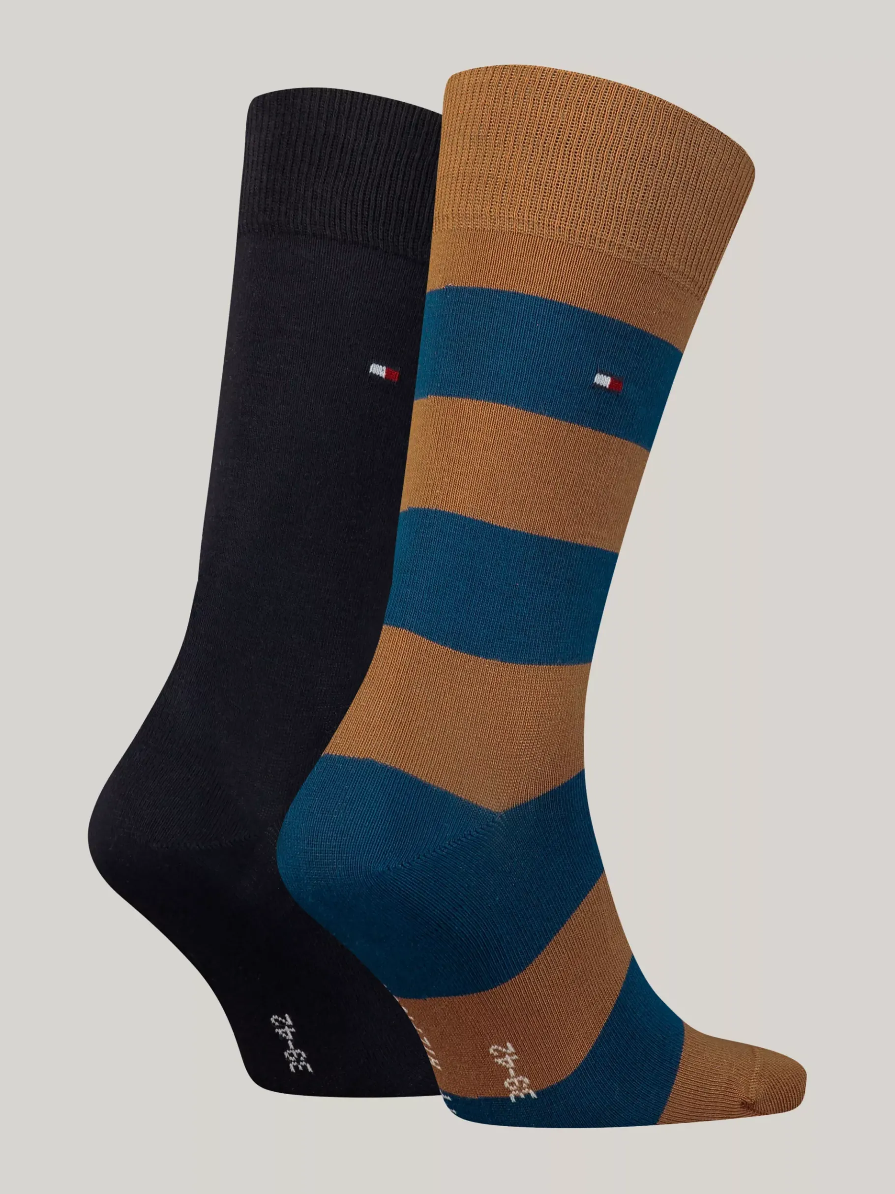 Tommy Hilfiger 2er-Pack Classics Socken mit Rugby-Streifen KHAKI Cheap