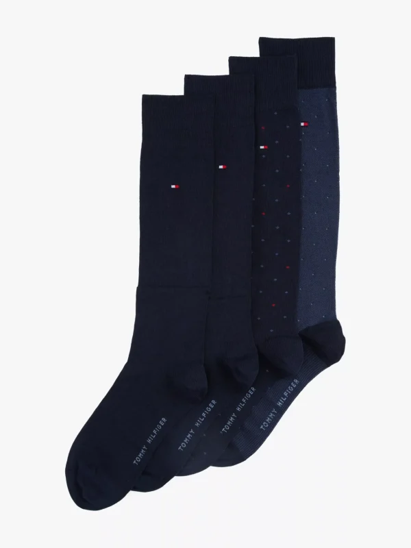 Tommy Hilfiger 4er-Pack kniehohe Socken im Geschenkset NAVY Cheap