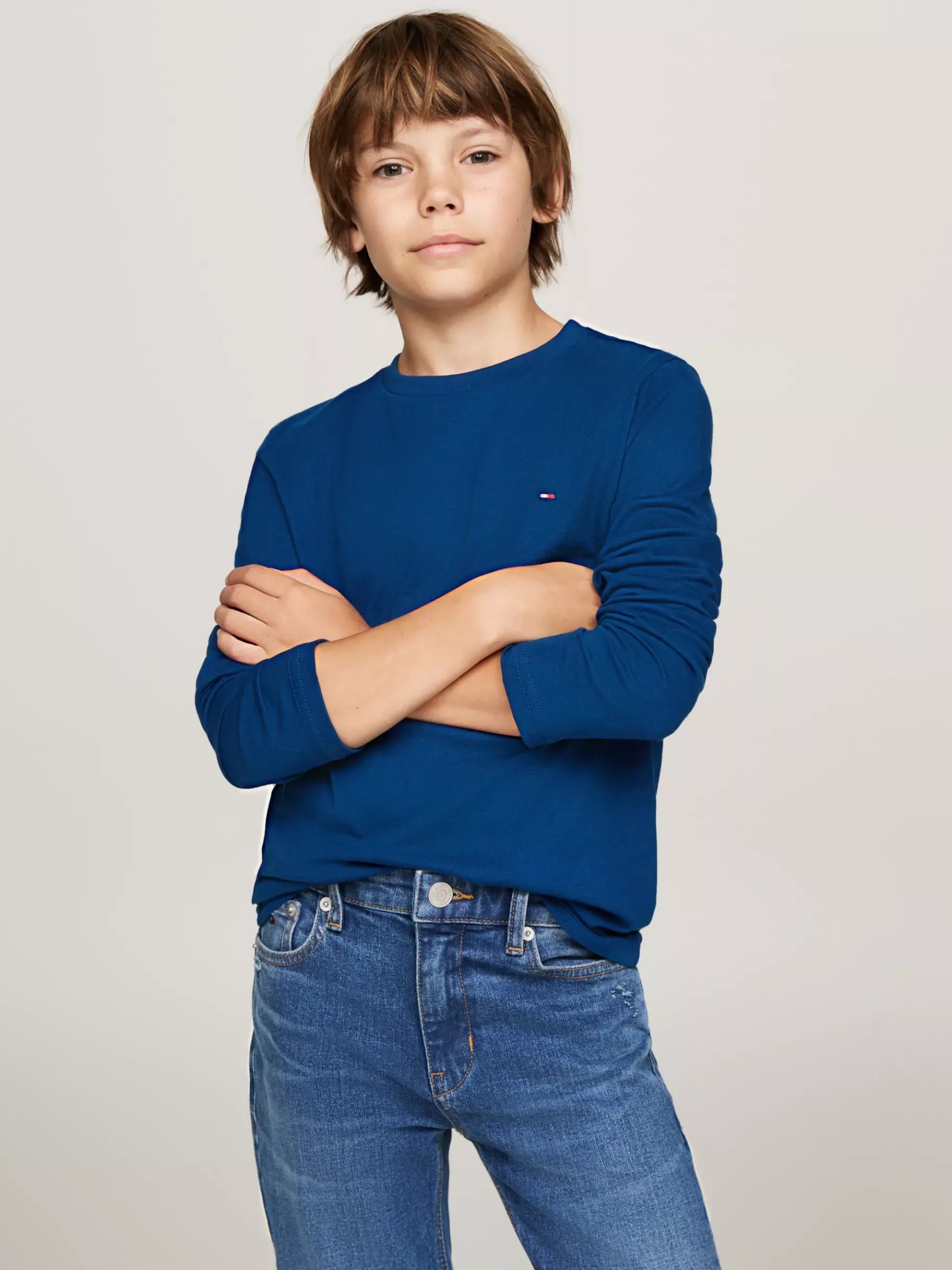 Tommy Hilfiger 2er-Pack Langarm-Lounge-T-Shirts DEEP INDIGO/UTILITY OLIVE New