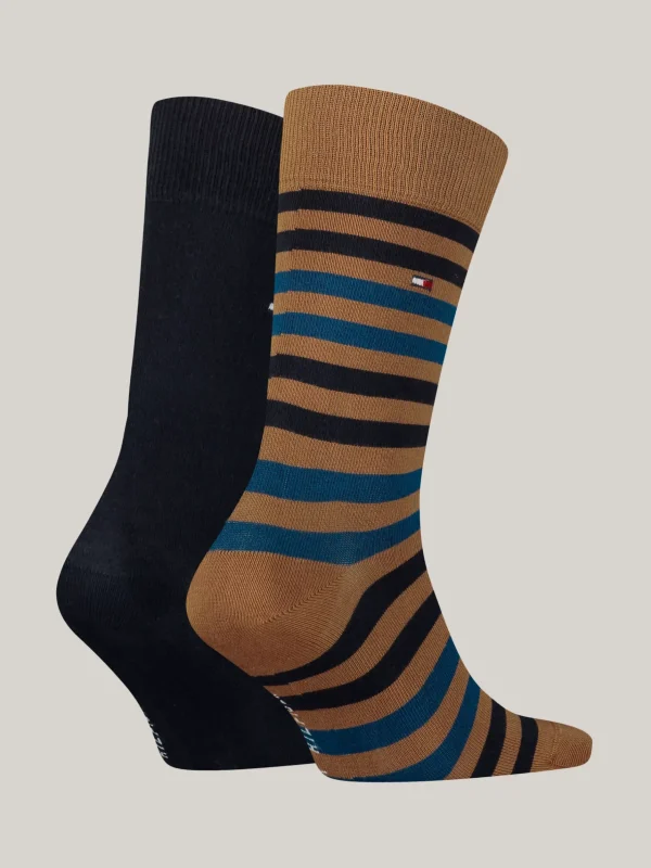 Tommy Hilfiger 2er-Pack Socken mit doppelten Streifen KHAKI Best