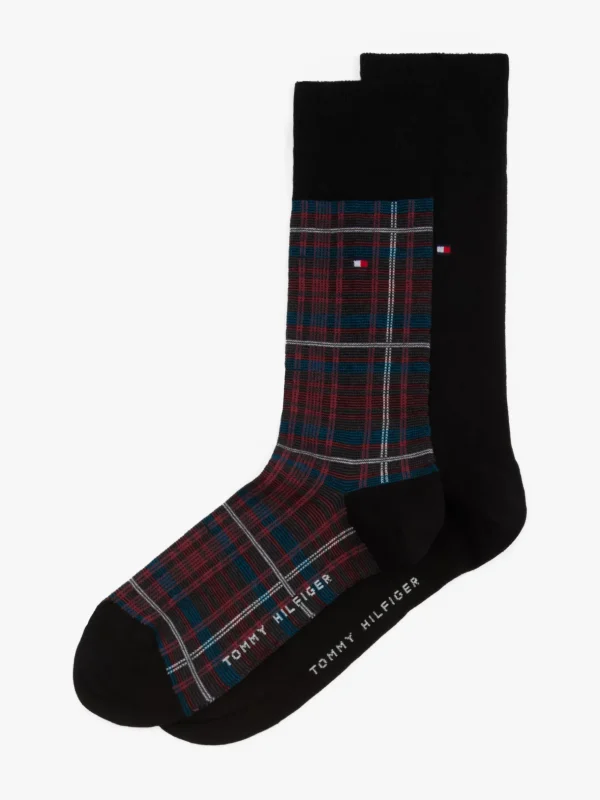 Tommy Hilfiger 2er-Pack Socken mit Schottenkaros BLACK Best Sale