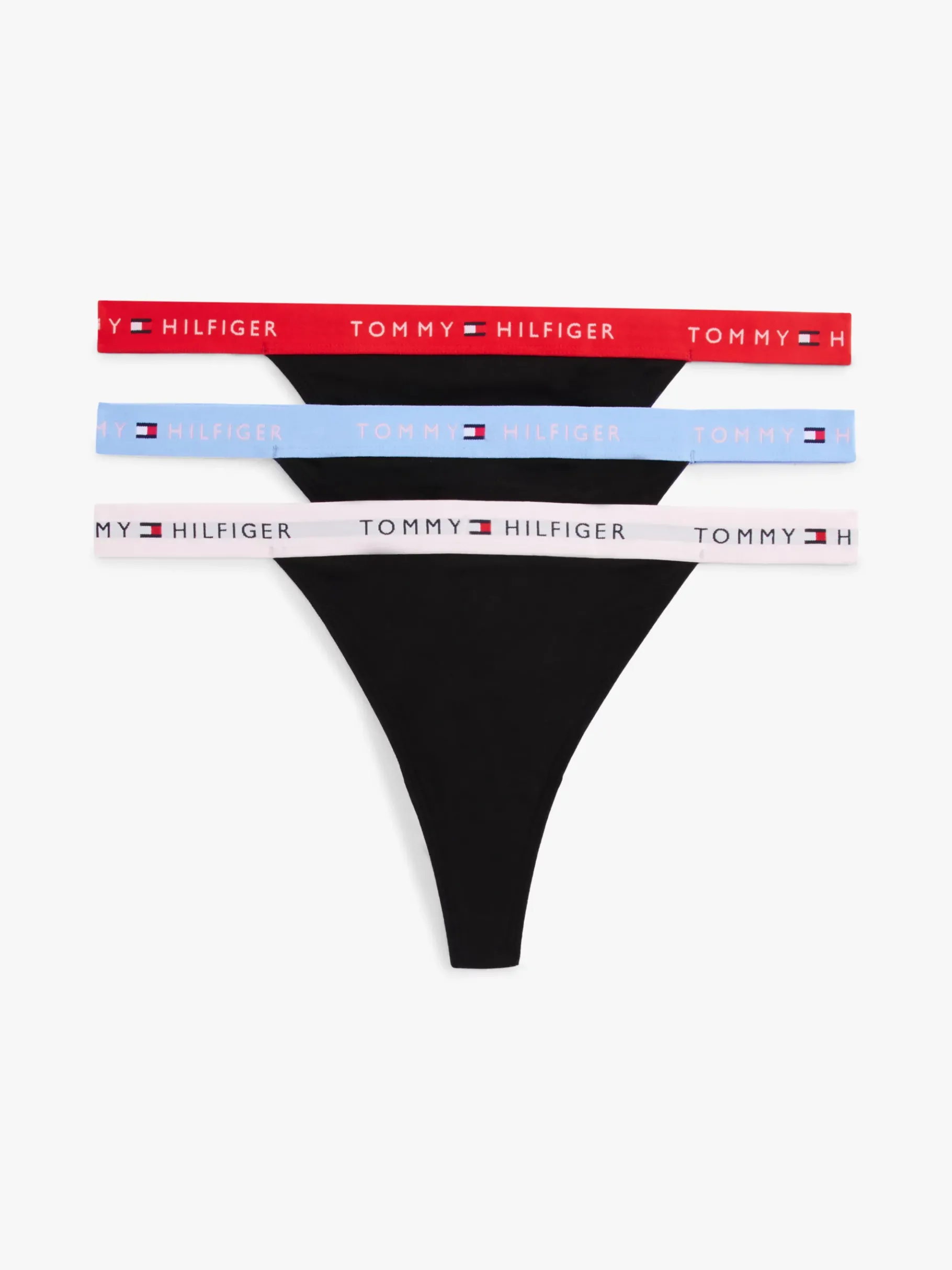 Tommy Hilfiger 3er-Pack Strings mit Logomuster BREEZY BLUE/REG RED/PEARLY PINK Cheap