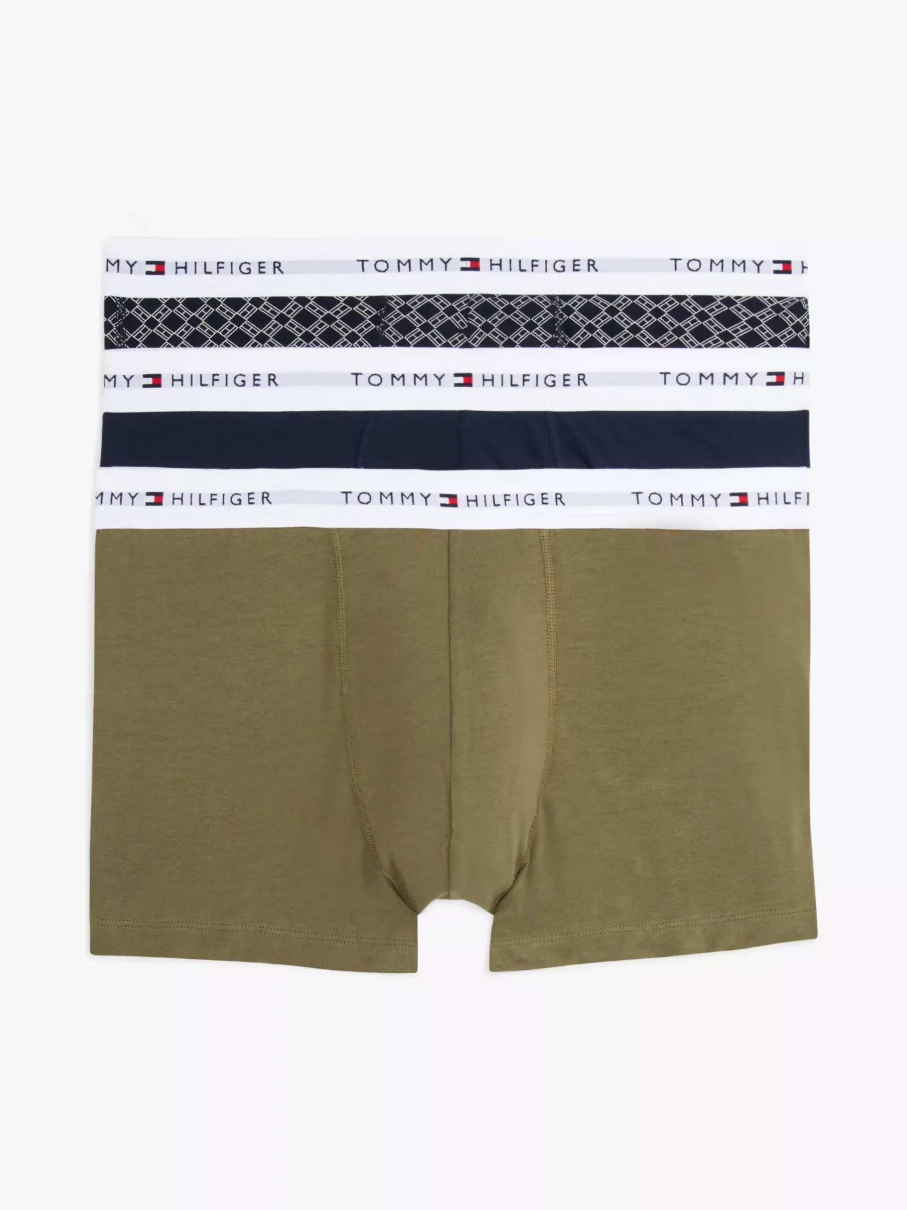Tommy Hilfiger 3er-Pack Trunks mit Print FLAG GEO D SKY/UT OLIVE/ DK N NAVY Cheap
