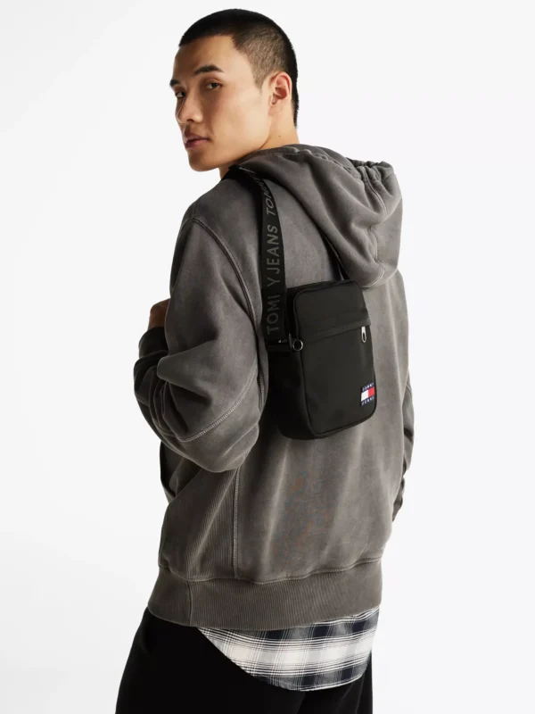 Tommy Hilfiger Essential Crossbody-Reportertasche mit Logo BLACK Clearance
