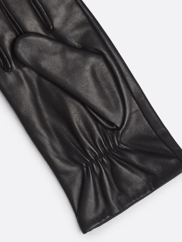 Tommy Hilfiger Essential Hilfiger Flag Lederhandschuhe BLACK Outlet