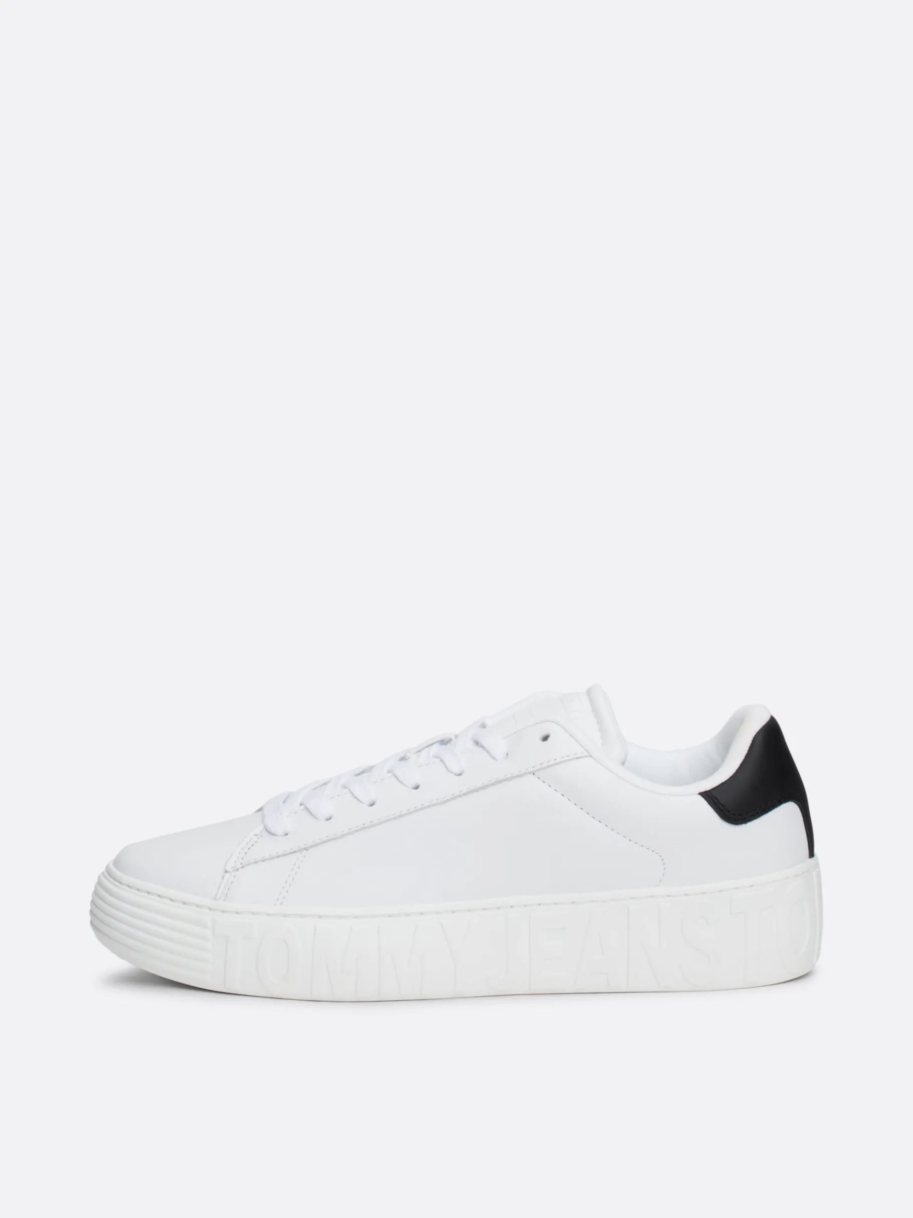 Tommy Hilfiger Essential klobiger Leder-Sneaker mit Prägung WHITE New
