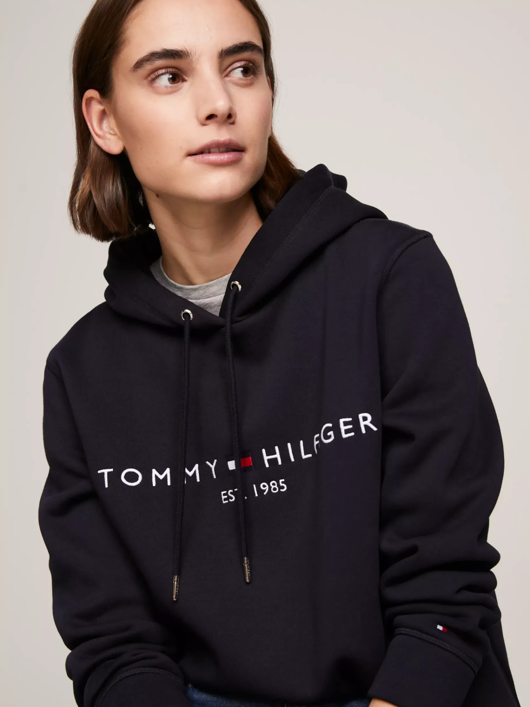 Tommy Hilfiger Essential Logo-Hoodie DESERT SKY New