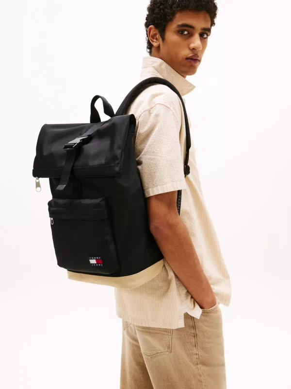 Tommy Hilfiger Essential Rucksack mit Rolltop BLACK Flash Sale