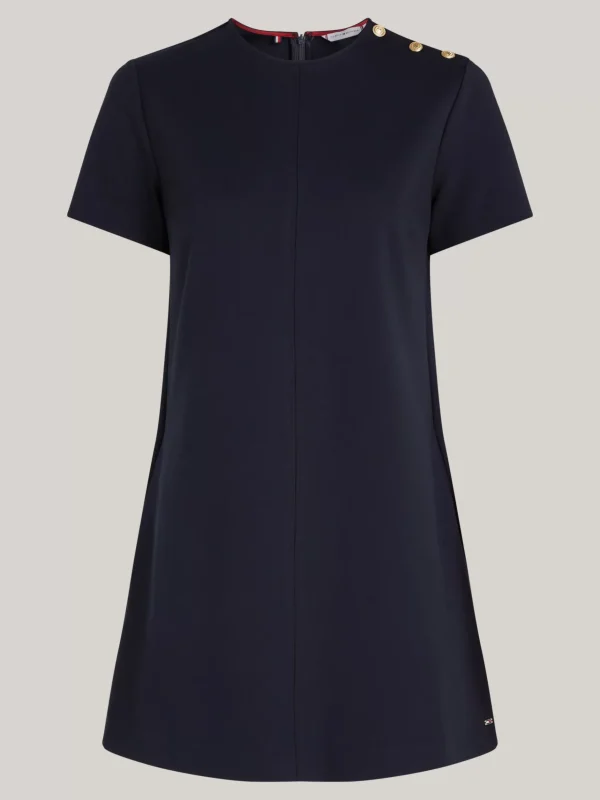 Tommy Hilfiger Etuikleid in Mini-Länge mit Schulterknöpfen DESERT SKY Outlet