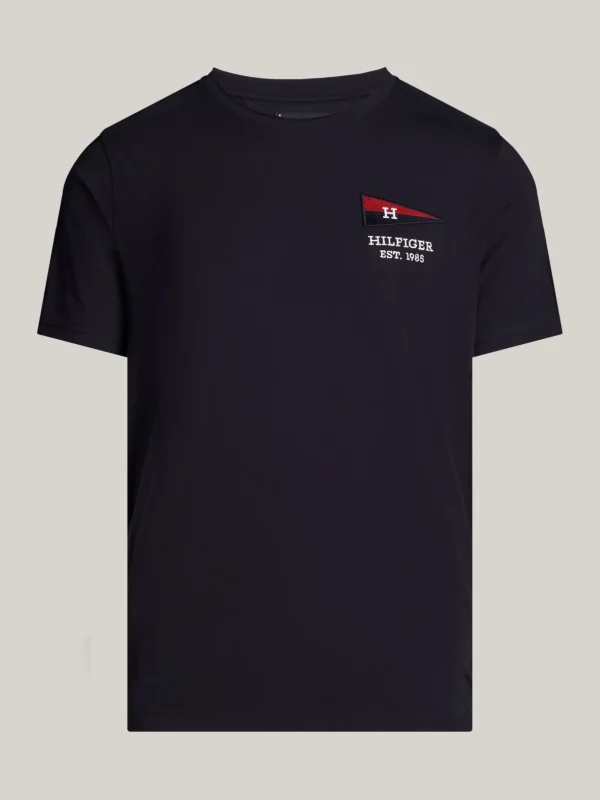 Tommy Hilfiger Exclusive Hilfiger Flag Rundhals-T-Shirt DESERT SKY New