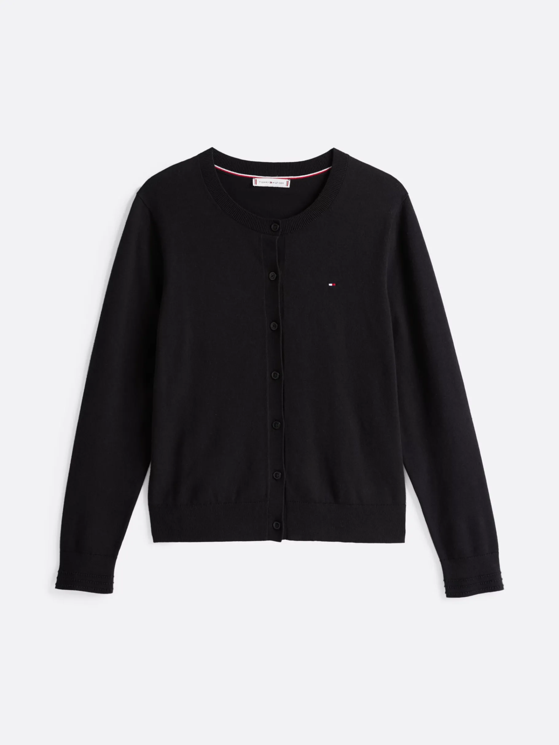 Tommy Hilfiger Feinstrick-Cardigan aus Jersey BLACK Outlet