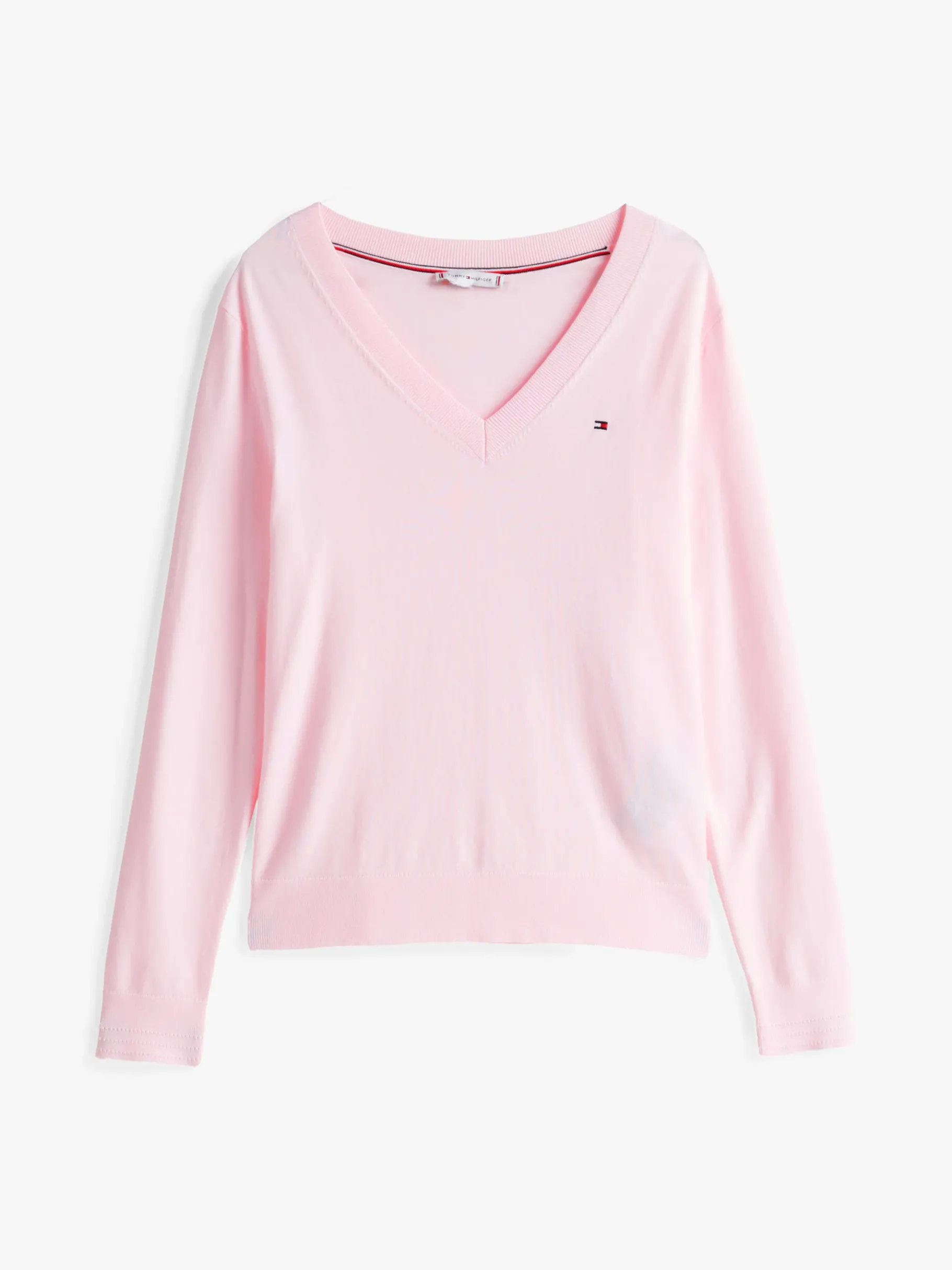 Tommy Hilfiger Feinstrickpullover mit V-Ausschnitt LIGHT PINK Discount