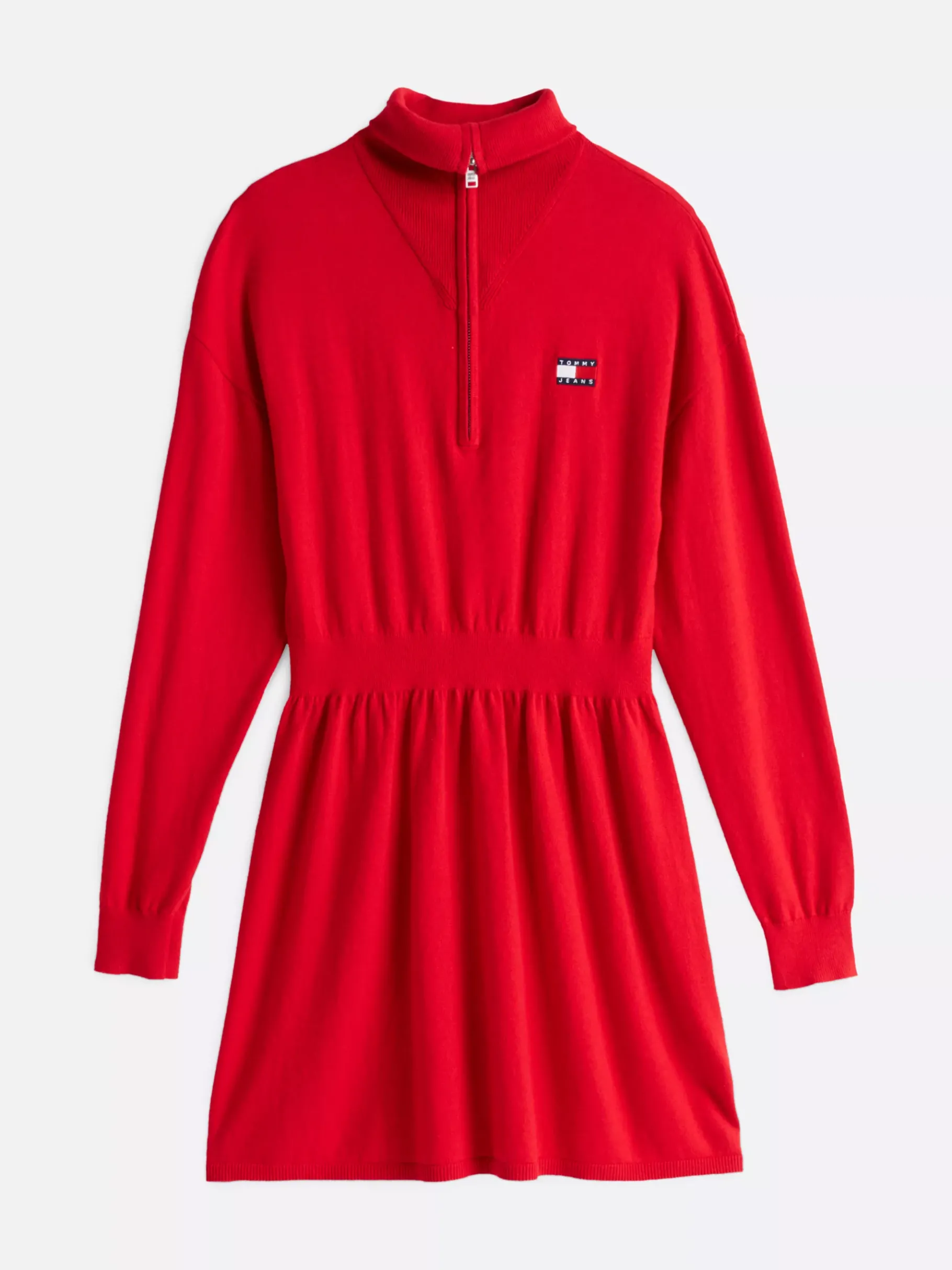 Tommy Hilfiger Fit-and-Flare Mini-Strickkleid RED HOT Clearance