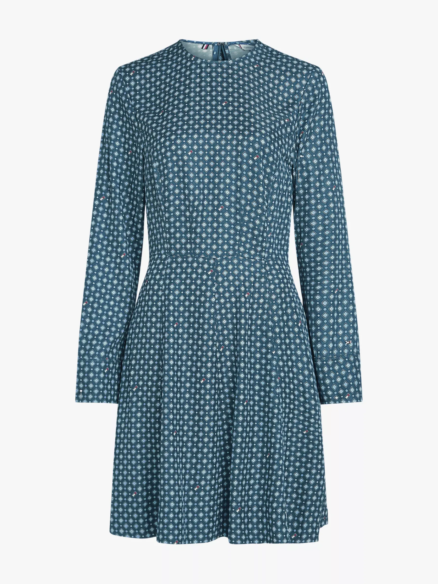 Tommy Hilfiger Fit-and-Flare-Kleid mit Foulard-Print HERITAGE FOULARD/ FOSSIL BLUE Best