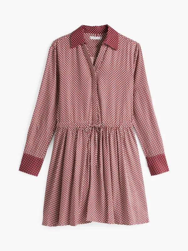 Tommy Hilfiger Fit-and-Flare-Minikleid mit Bindeband MINI GEO PRIMARY RED Best