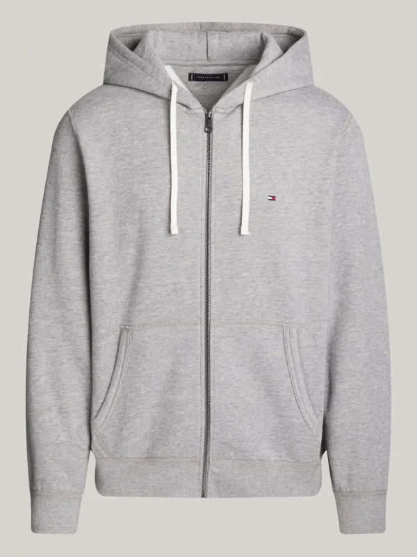 Tommy Hilfiger Fleece-Hoodie mit Reißverschluss MEDIUM GREY HEATHER Cheap