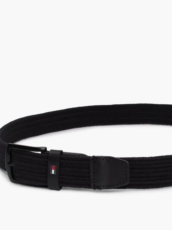 Tommy Hilfiger Geflochtener Stretch-Gürtel BLACK Clearance