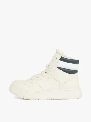 Tommy Hilfiger Genderneutraler rutschhemmender High-Top Sneaker IVORY/RED/BLUE New