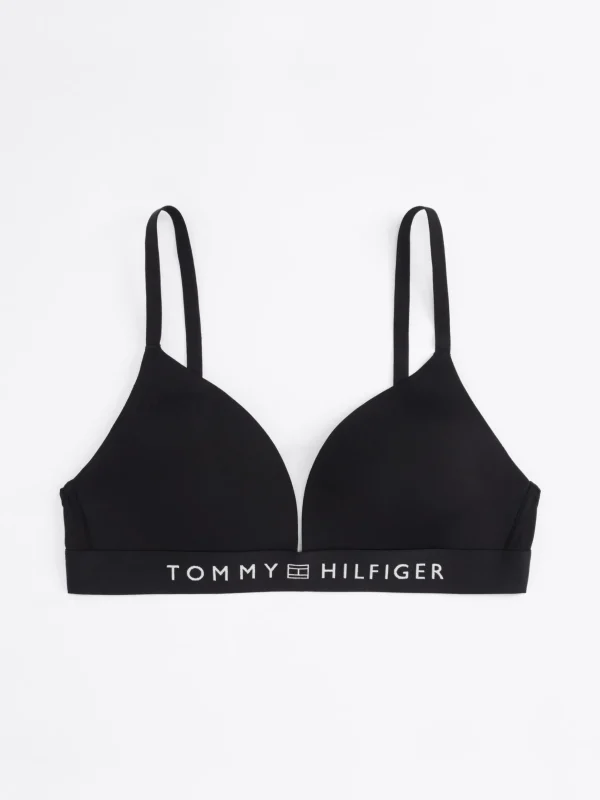 Tommy Hilfiger Gepolsterter Triangel-BH mit Logo BLACK Sale