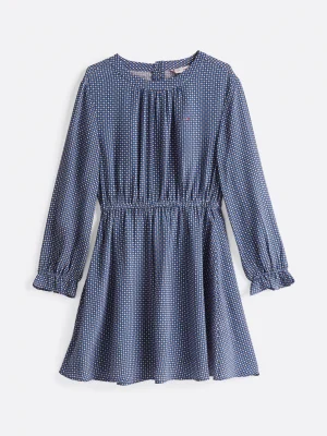 Tommy Hilfiger Gerafftes Kleid mit Foulard-Print BLUE SPELL ALLOVER Shop